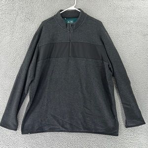 Adidas Pullover Fleece 1/4 Zip Long Sleeve Sweater‎ Mens XXL Gray